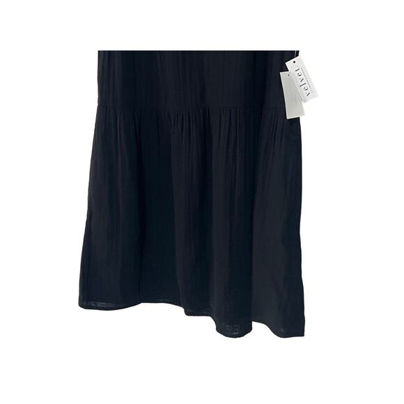 VELVET GRAHAM SPENCER WMNS SMALL GRACE COTTON RUFFLE SLEEVE MINI DRESS BLK NEW - Picture 8 of 14